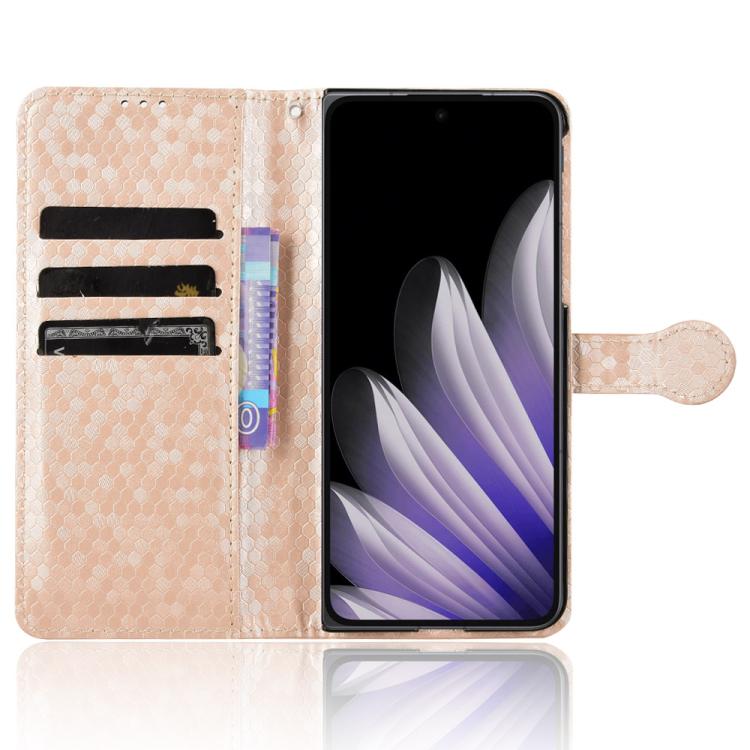 For OPPO Find N5 Honeycomb Dot Texture Leather Phone Case