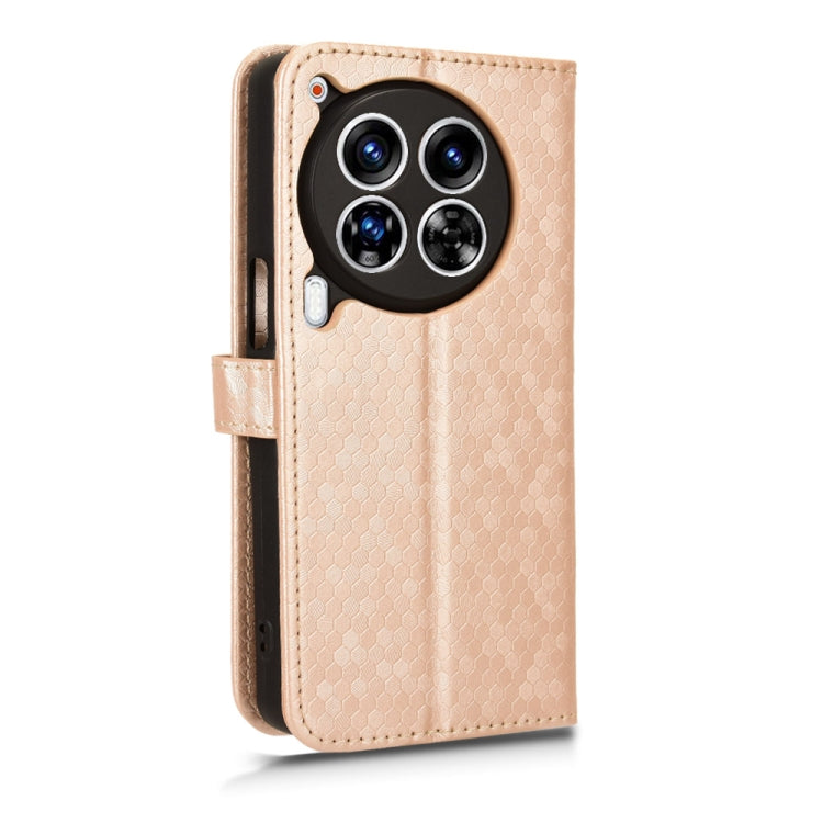 For Tecno Camon 30 Premier 5G Honeycomb Dot Texture Leather Phone Case