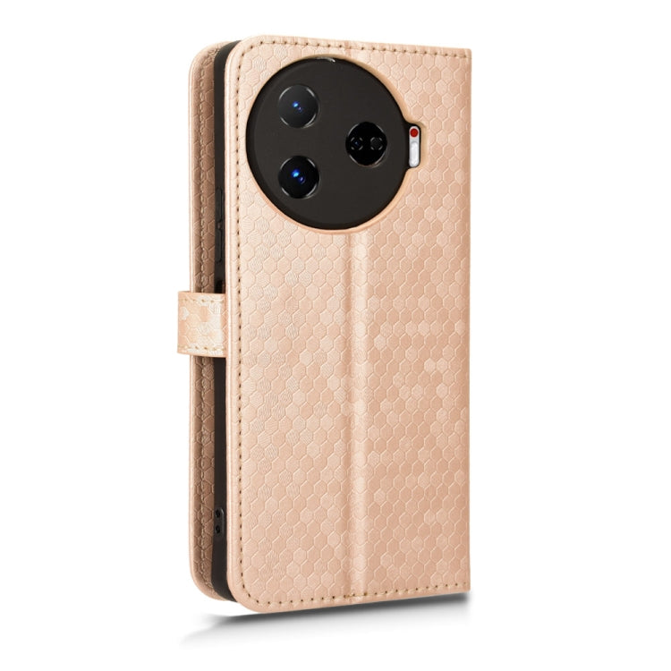 For Tecno Camon 30 Pro 5G Honeycomb Dot Texture Leather Phone Case