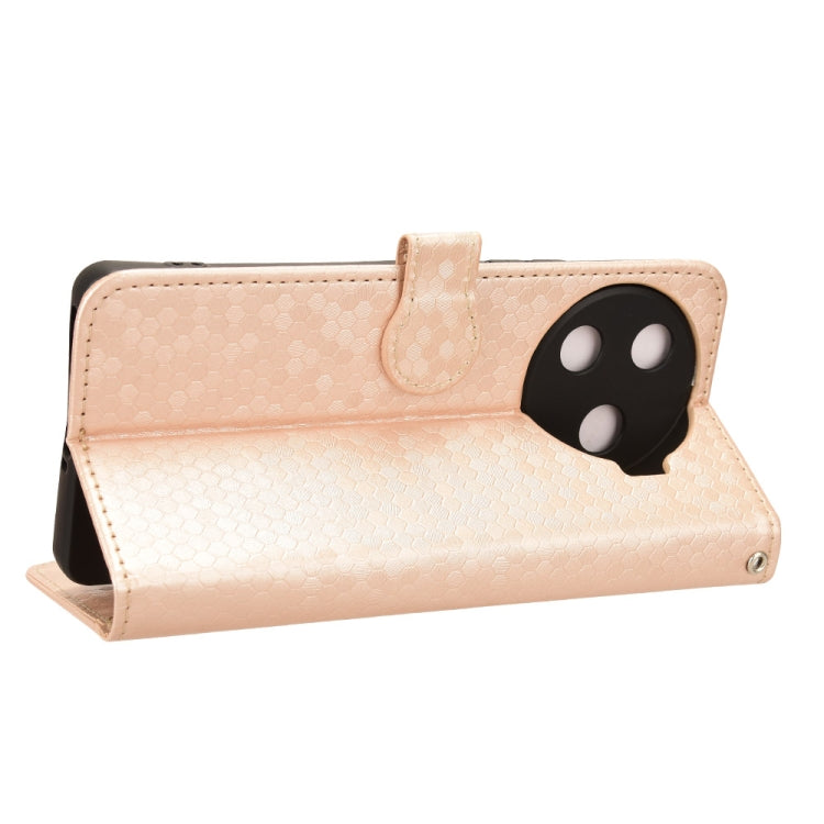 For Tecno Camon 30 Pro 5G Honeycomb Dot Texture Leather Phone Case