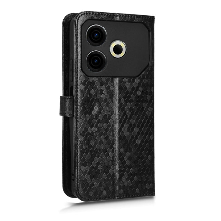 For Tecno Pova 6 Neo Honeycomb Dot Texture Leather Phone Case