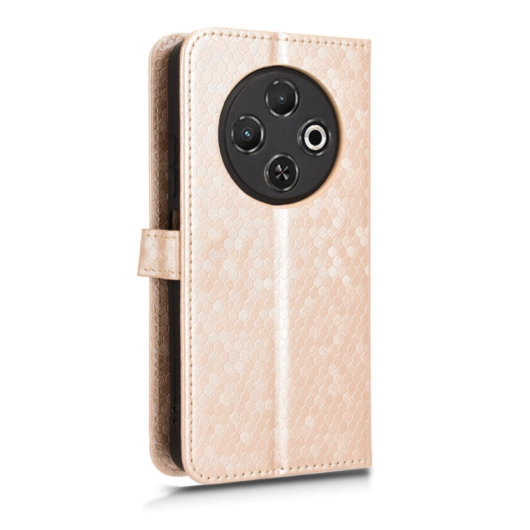 For Tecno Spark 30C 4G Honeycomb Dot Texture Leather Phone Case