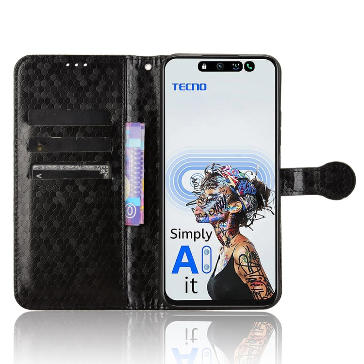 For Tecno Pova 6 Neo 5G / Spark 30 5G Honeycomb Dot Texture Leather Phone Case