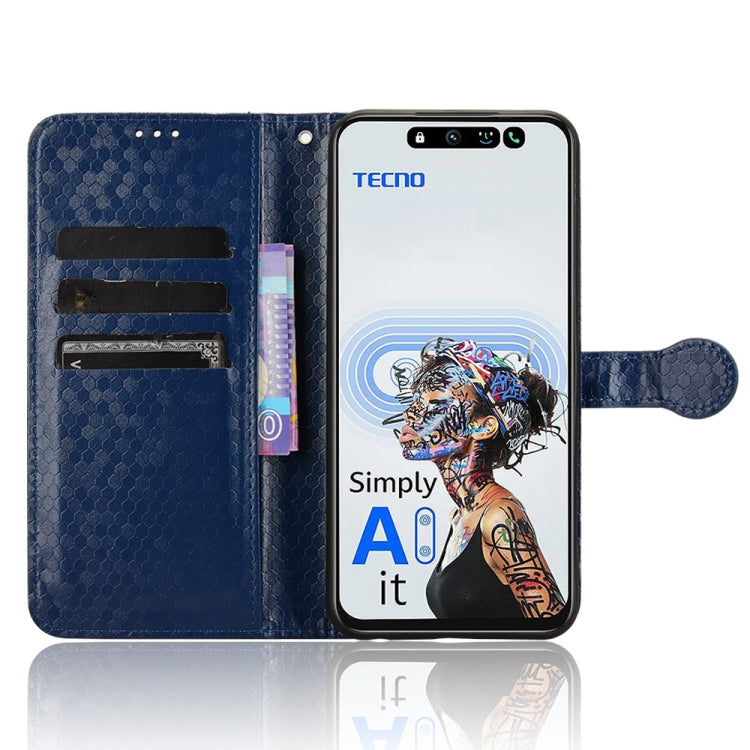 For Tecno Pova 6 Neo 5G / Spark 30 5G Honeycomb Dot Texture Leather Phone Case