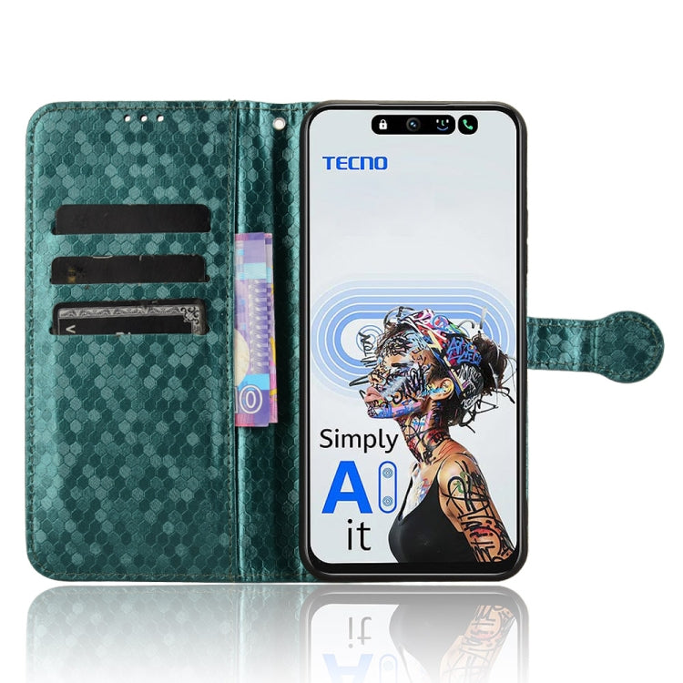 For Tecno Pova 6 Neo 5G / Spark 30 5G Honeycomb Dot Texture Leather Phone Case