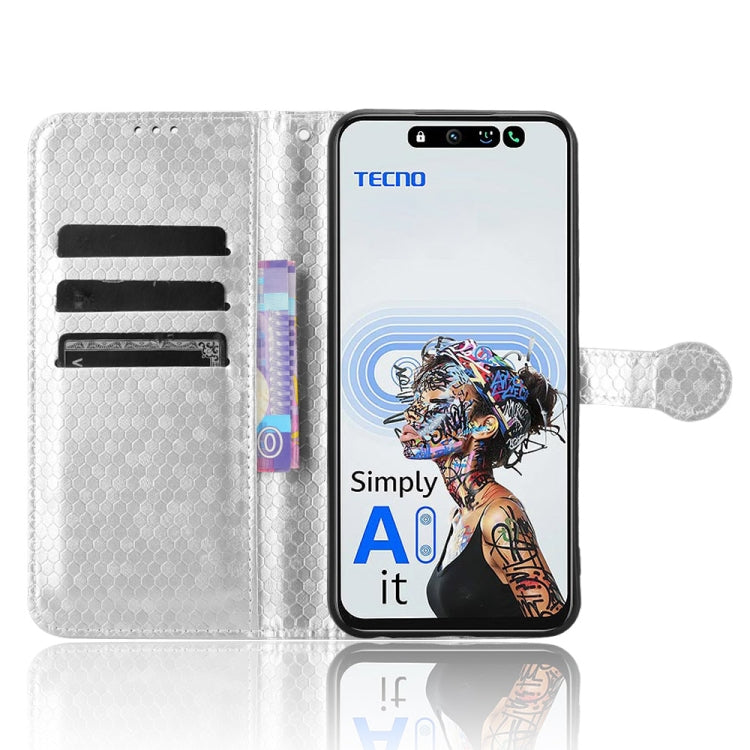 For Tecno Pova 6 Neo 5G / Spark 30 5G Honeycomb Dot Texture Leather Phone Case