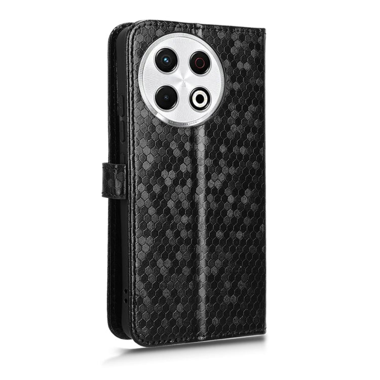 For Tecno Spark 30 Pro 4G Honeycomb Dot Texture Leather Phone Case