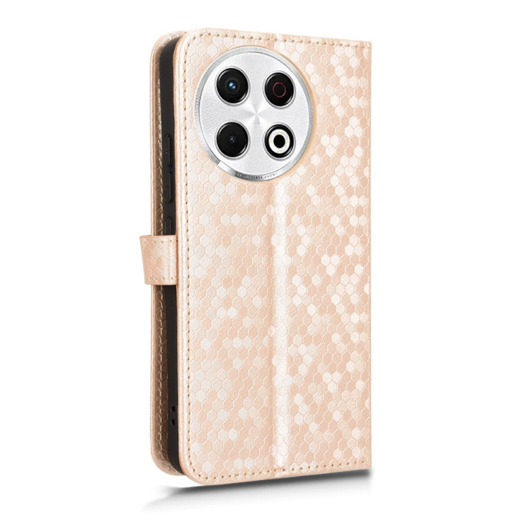 For Tecno Spark 30 Pro 4G Honeycomb Dot Texture Leather Phone Case