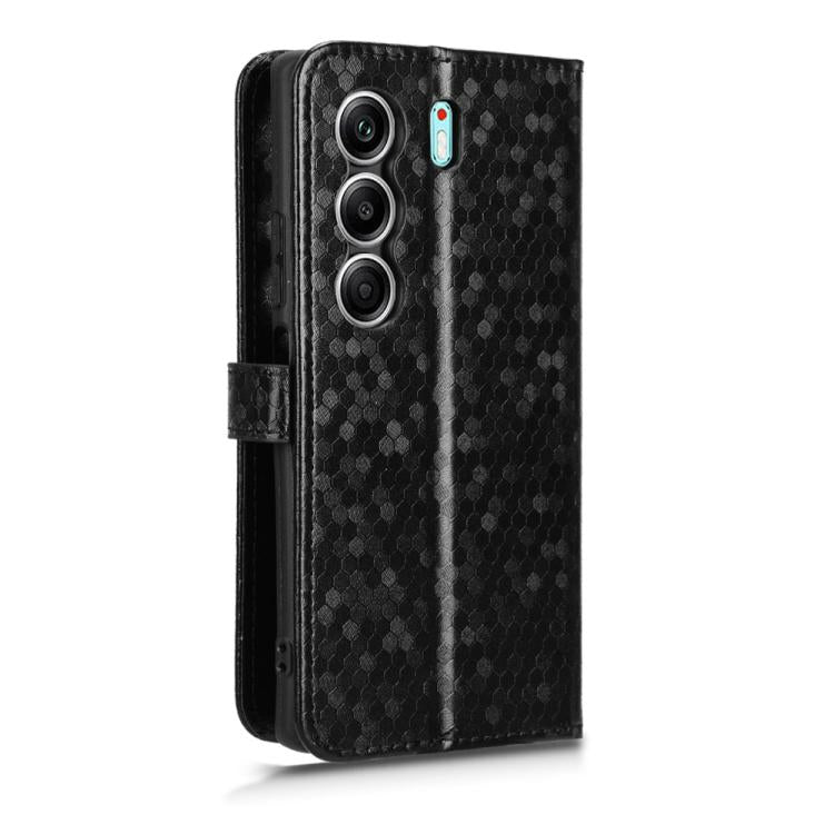 For Tecno Camon 40 Pro 4G / 5G Honeycomb Dot Texture Leather Phone Case