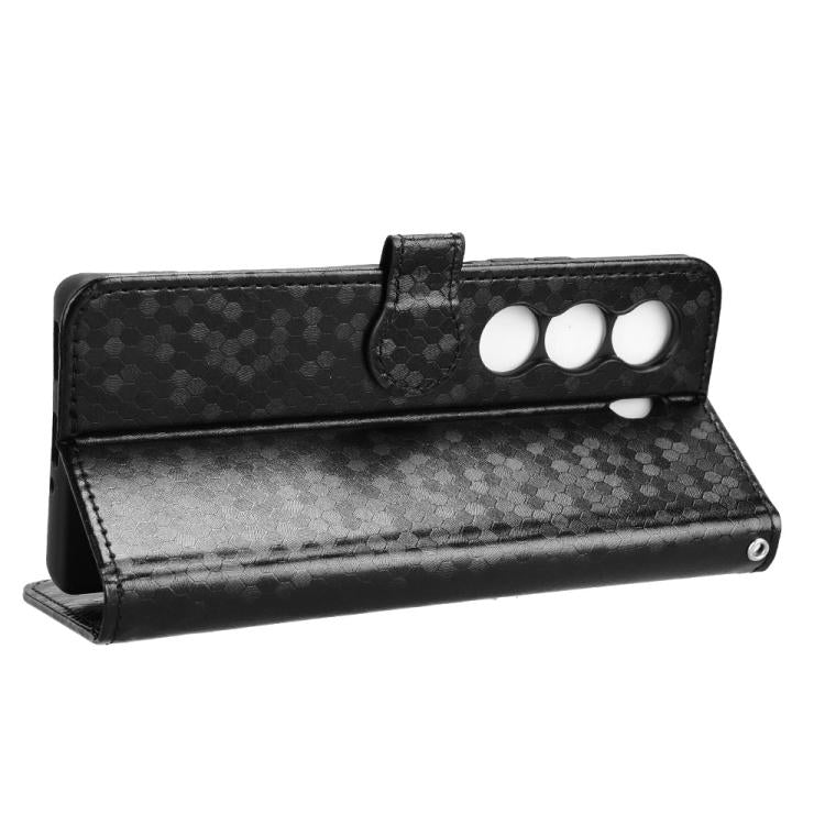 For Tecno Camon 40 Pro 4G / 5G Honeycomb Dot Texture Leather Phone Case