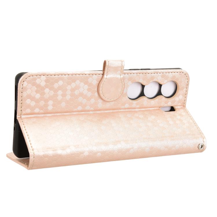 For Tecno Camon 40 Pro 4G / 5G Honeycomb Dot Texture Leather Phone Case