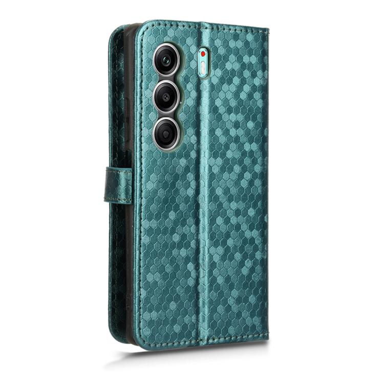 For Tecno Camon 40 Pro 4G / 5G Honeycomb Dot Texture Leather Phone Case