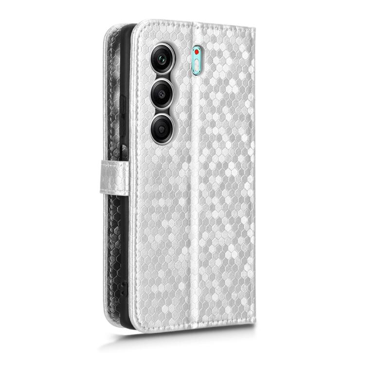 For Tecno Camon 40 Pro 4G / 5G Honeycomb Dot Texture Leather Phone Case