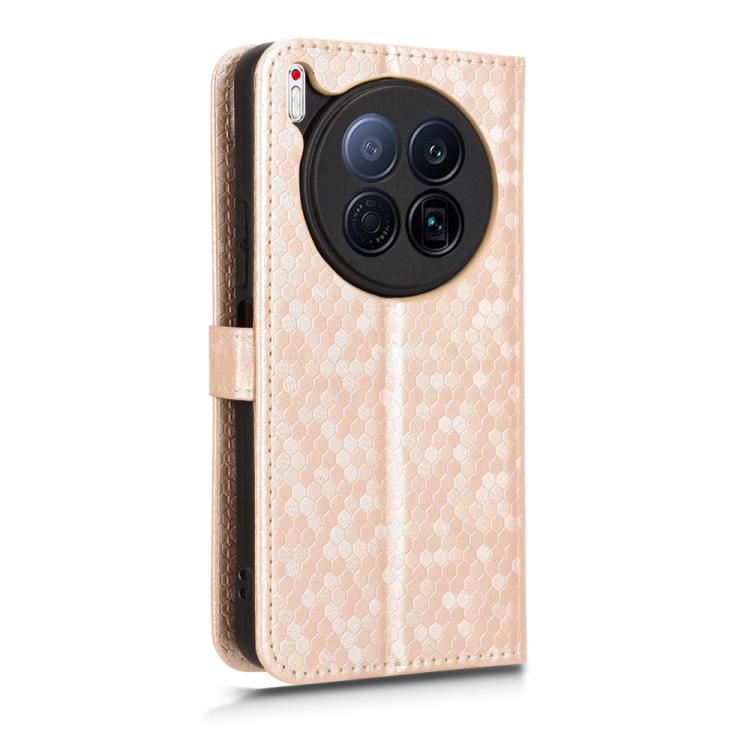 For Tecno Camon 40 Premier Honeycomb Dot Texture Leather Phone Case