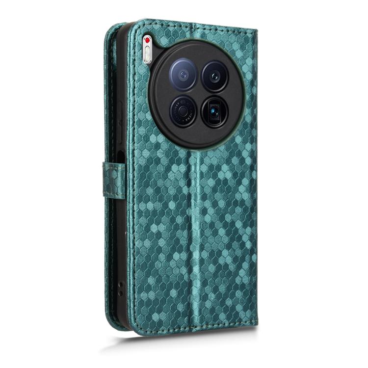For Tecno Camon 40 Premier Honeycomb Dot Texture Leather Phone Case
