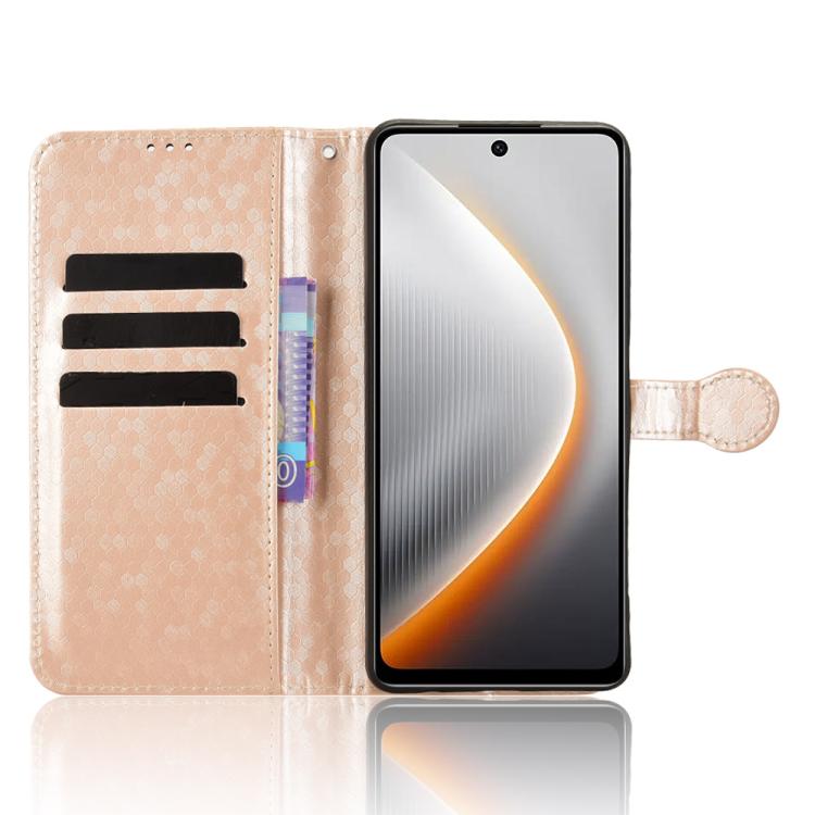 For Tecno Pova 7 4G Honeycomb Dot Texture Leather Phone Case