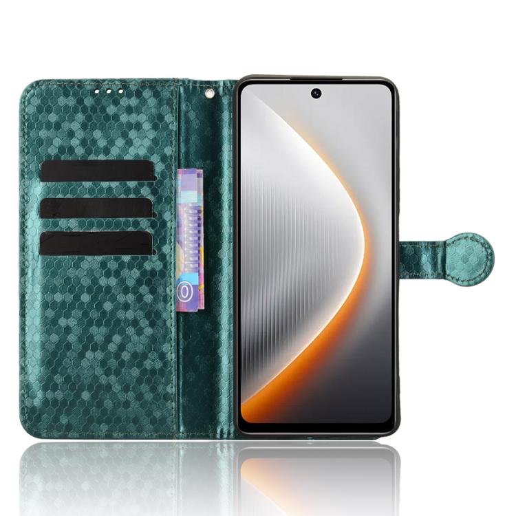 For Tecno Pova 7 4G Honeycomb Dot Texture Leather Phone Case