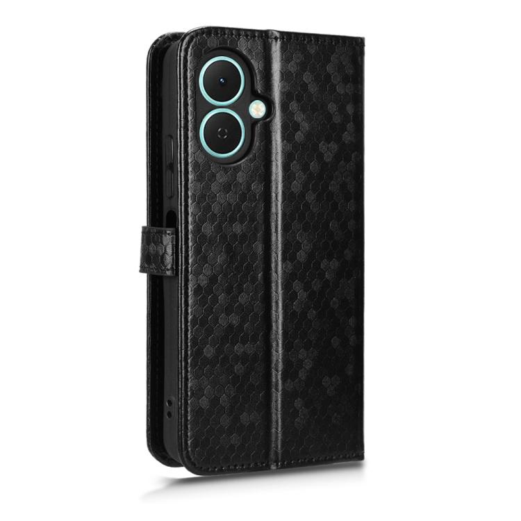 For Tecno Spark Go 2 4G Honeycomb Dot Texture Leather Phone Case