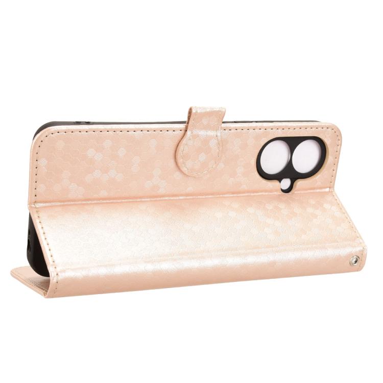 For Tecno Spark Go 2 4G Honeycomb Dot Texture Leather Phone Case