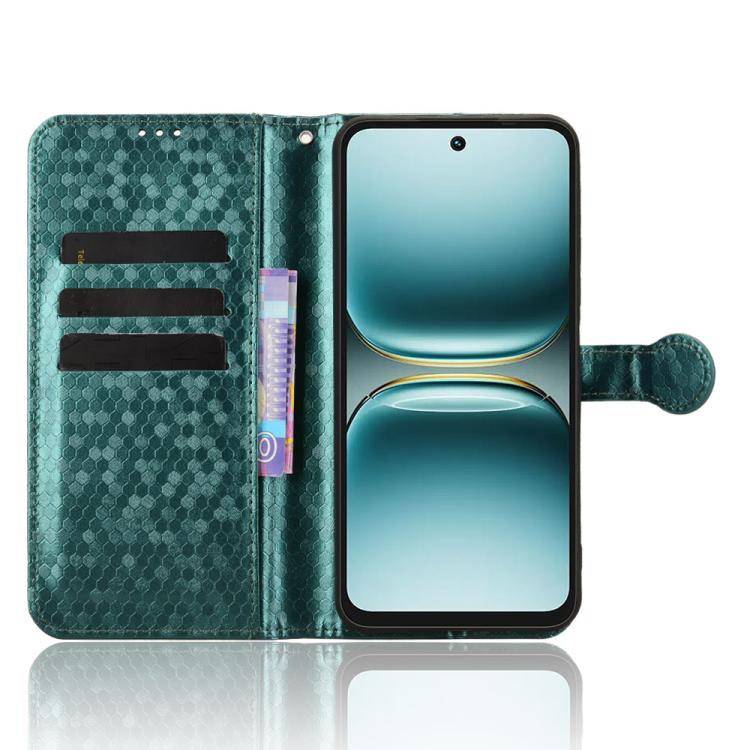 For Tecno Spark Go 2 4G Honeycomb Dot Texture Leather Phone Case