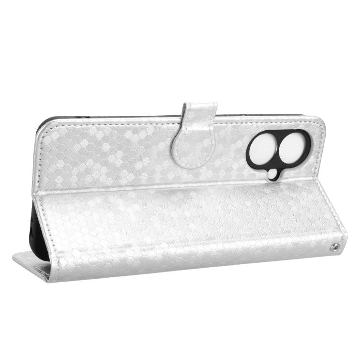 For Tecno Spark Go 2 4G Honeycomb Dot Texture Leather Phone Case