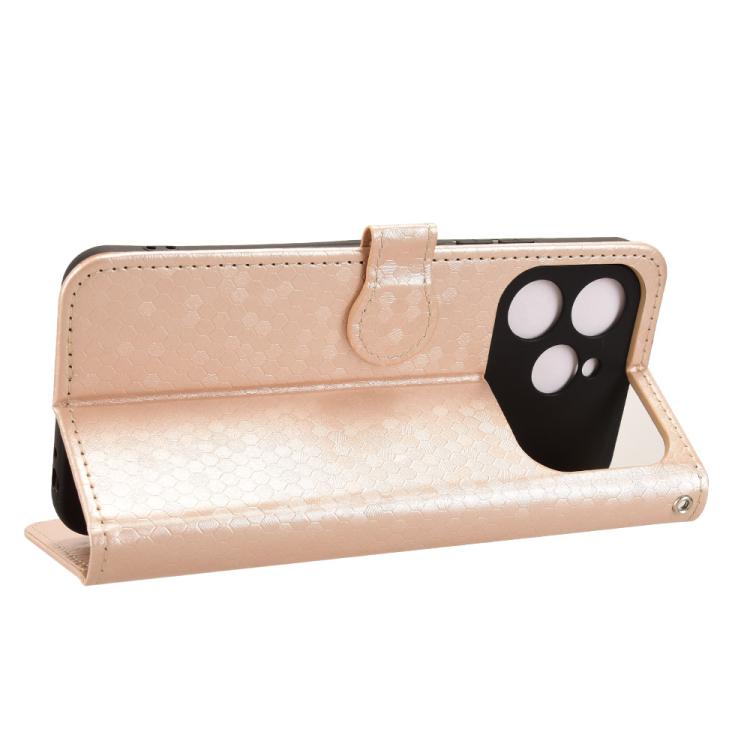 For Tecno Spark 40 4G Honeycomb Dot Texture Leather Phone Case
