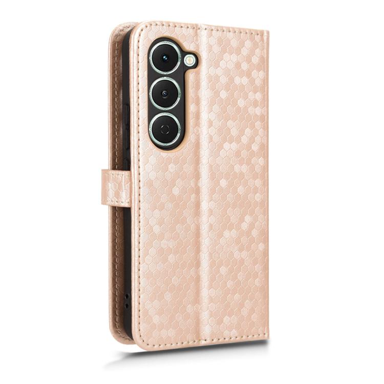 For Tecno Spark 40 Pro 4G Honeycomb Dot Texture Leather Phone Case