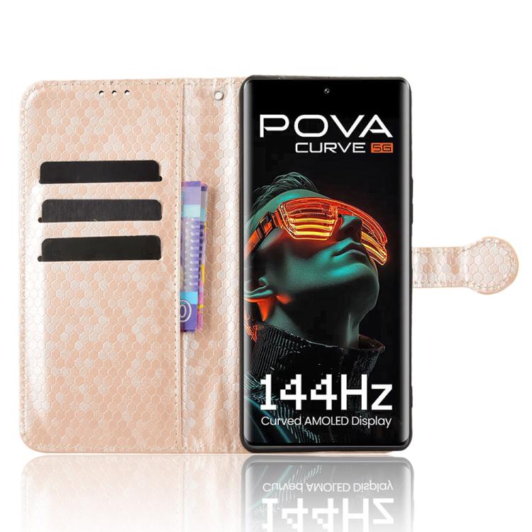 For Tecno Pova Curve 5G Honeycomb Dot Texture Leather Phone Case