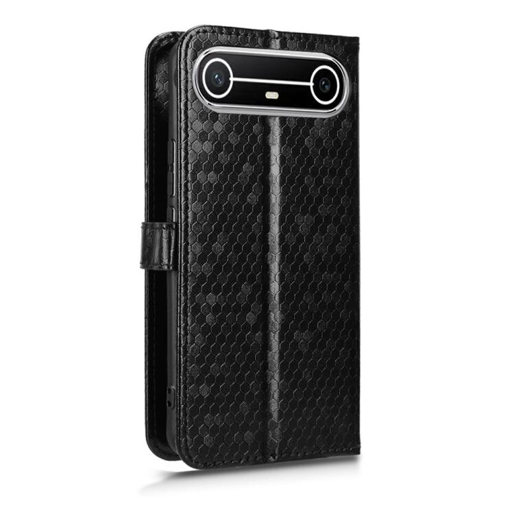 For Tenco Spark Slim 4G / Pova Slim 5G Honeycomb Dot Texture Leather Phone Case