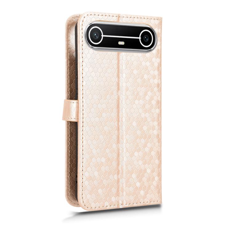 For Tenco Spark Slim 4G / Pova Slim 5G Honeycomb Dot Texture Leather Phone Case
