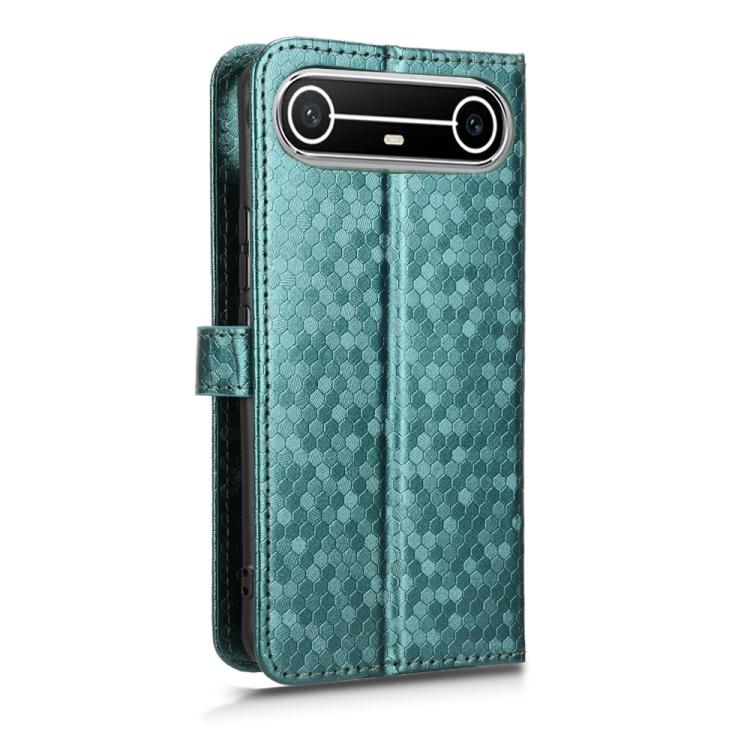 For Tenco Spark Slim 4G / Pova Slim 5G Honeycomb Dot Texture Leather Phone Case