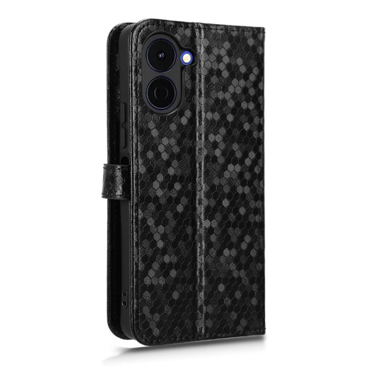 For Tenco Spark Go 3 Honeycomb Dot Texture Leather Phone Case