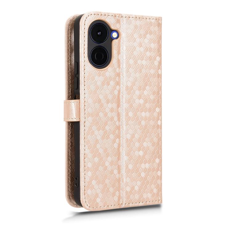 For Tenco Spark Go 3 Honeycomb Dot Texture Leather Phone Case