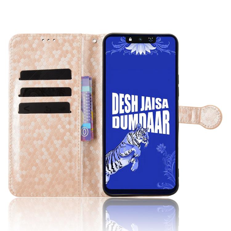 For Tenco Spark Go 3 Honeycomb Dot Texture Leather Phone Case