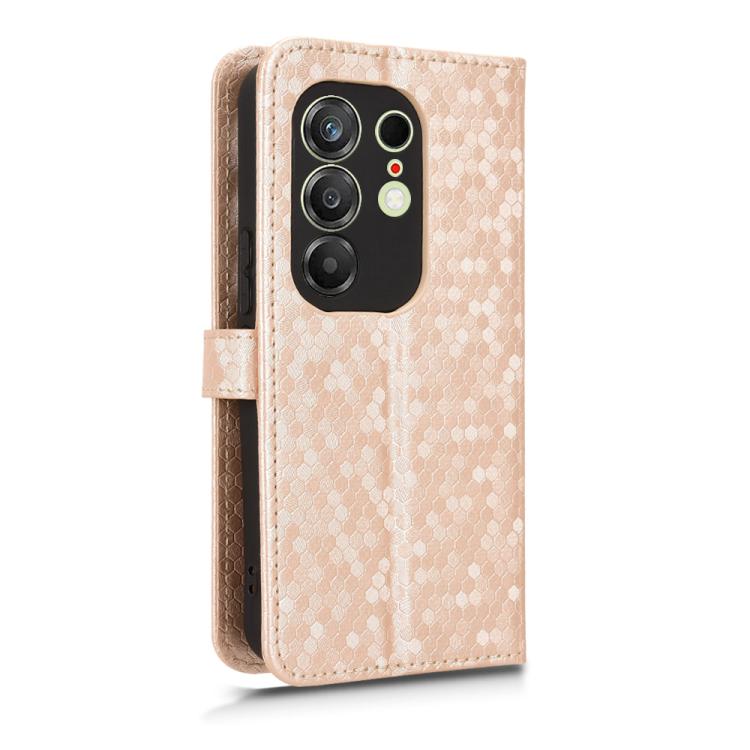 For Tecno Camon 50 4G Honeycomb Dot Texture Leather Phone Case