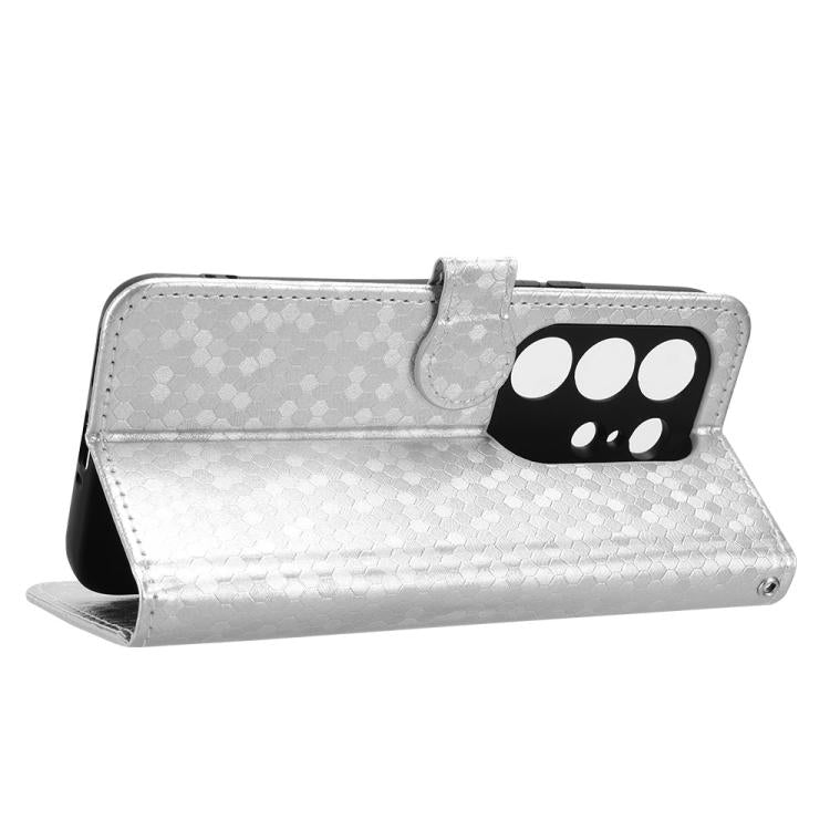 For Tecno Camon 50 Pro 4G Honeycomb Dot Texture Leather Phone Case