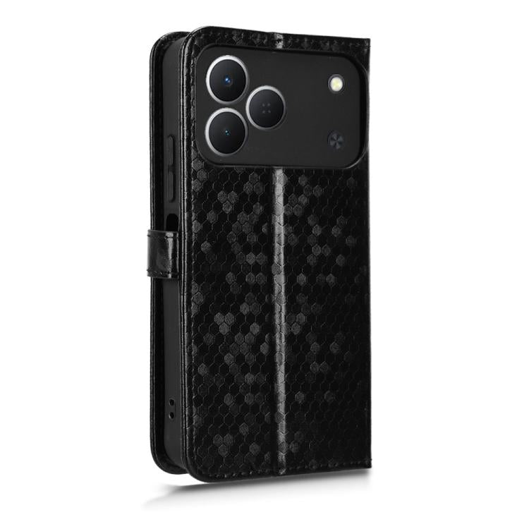For Tecno Spark 50 4G Honeycomb Dot Texture Leather Phone Case