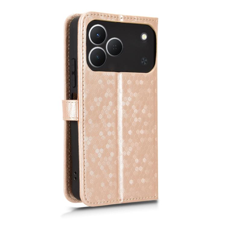 For Tecno Spark 50 4G Honeycomb Dot Texture Leather Phone Case