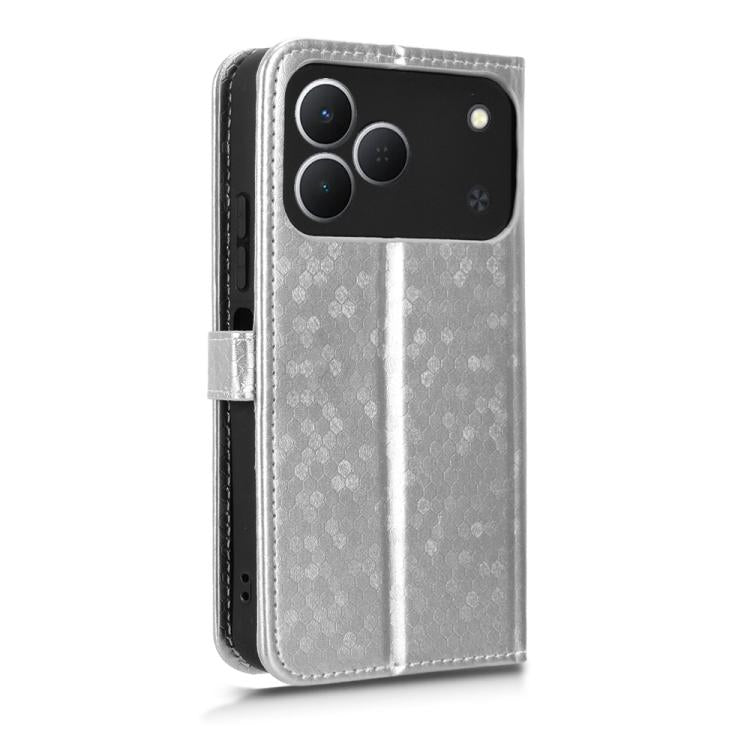 For Tecno Spark 50 4G Honeycomb Dot Texture Leather Phone Case