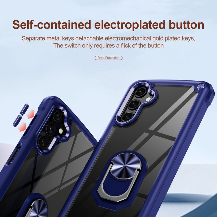 For Samsung Galaxy A55 5G TPU + PC Lens Protection Phone Case with Ring Holder
