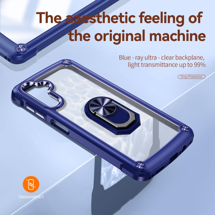 For Samsung Galaxy A55 5G TPU + PC Lens Protection Phone Case with Ring Holder