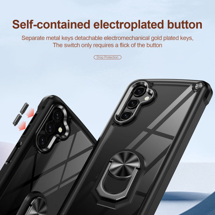 For Samsung Galaxy A35 5G TPU + PC Lens Protection Phone Case with Ring Holder