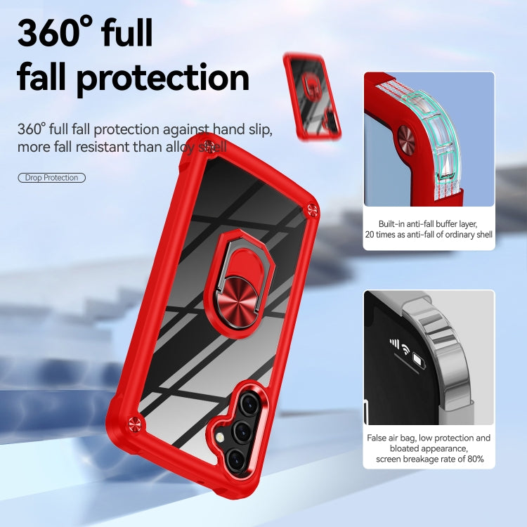 For Samsung Galaxy A35 5G TPU + PC Lens Protection Phone Case with Ring Holder