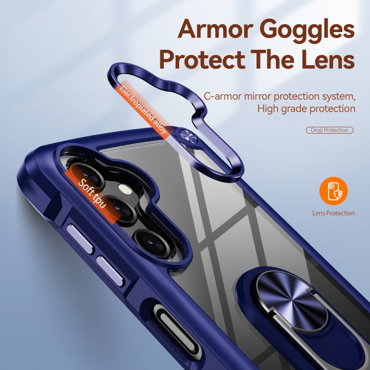 For Samsung Galaxy A35 5G TPU + PC Lens Protection Phone Case with Ring Holder