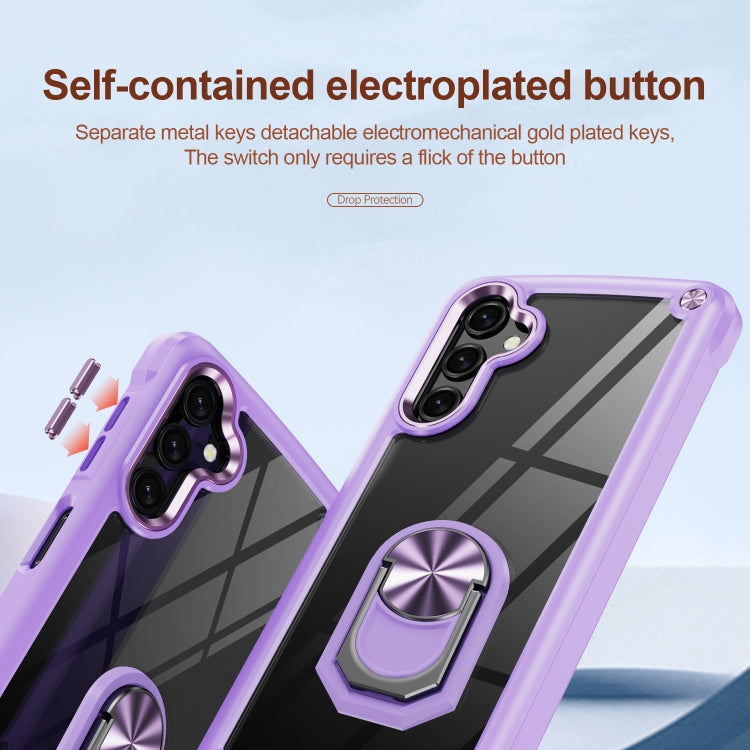 For Samsung Galaxy A35 5G TPU + PC Lens Protection Phone Case with Ring Holder