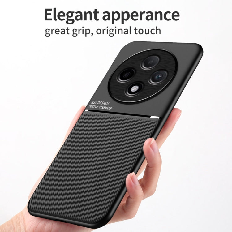 For OPPO A3 China Classic Tilt Strip Grain Magnetic PC Hybrid TPU Phone Case