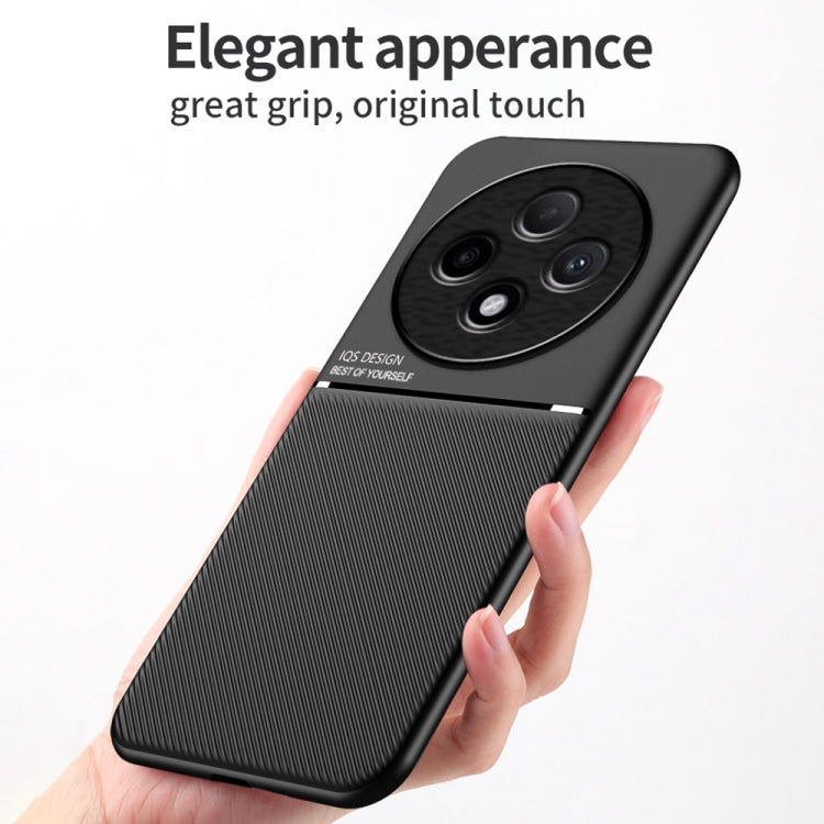 For OPPO Reno12 F 5G Classic Tilt Strip Grain Magnetic PC Hybrid TPU Phone Case