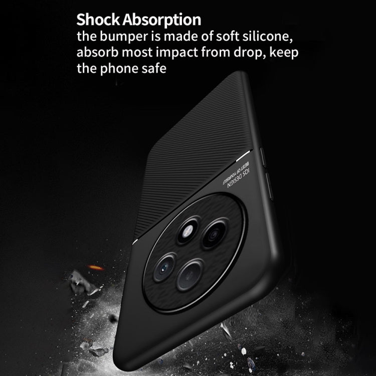 For OPPO Reno12 F 5G Classic Tilt Strip Grain Magnetic PC Hybrid TPU Phone Case