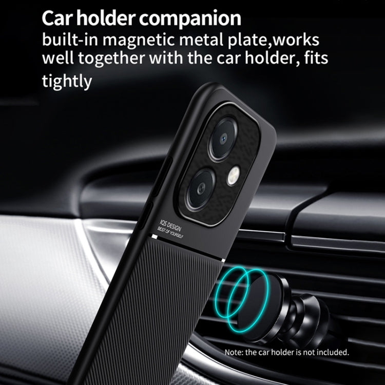 For OPPO A3x 5G India Classic Tilt Strip Grain Magnetic PC Hybrid TPU Phone Case
