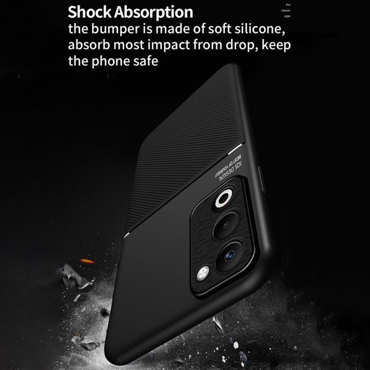 For OPPO A5 5G Global Classic Tilt Strip Grain Magnetic PC Hybrid TPU Phone Case